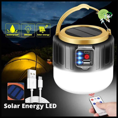 Lampe Solaire Camping USB Rechargeable - Lampes de camping solaires