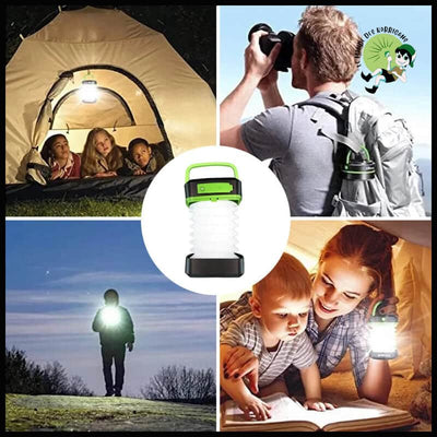 Lanterne de Camping Rechargeable Pliable Étanche - Lampes camping solaires