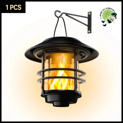 Lanterne Solaire Suspensible à Flamme Vacillante - 1pc - Lampes de camping solaires