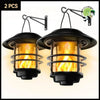 Lanterne Solaire Suspensible à Flamme Vacillante - 2pcs - Lampes de camping solaires