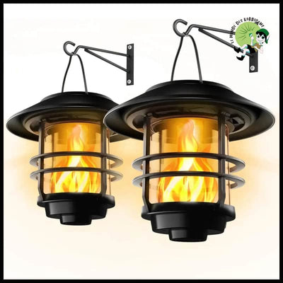 Lanterne Solaire Suspensible à Flamme Vacillante - Lampes de camping solaires