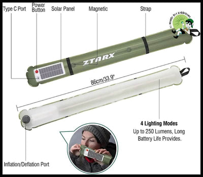 Lumière Solaire Gonflable Portable - Lampes de camping solaires