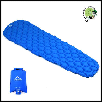 Matelas Gonflable de Camping Widesea - Bleu Avec Airbag - Couvertures pique-nique naturelles