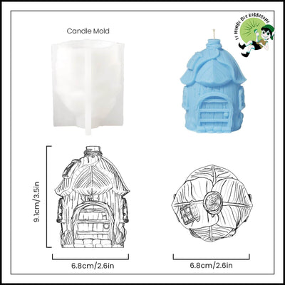 Moule en Silicone Créatif Maison de Fée - LZ0631 - Bougies rituelles à base cire naturelle