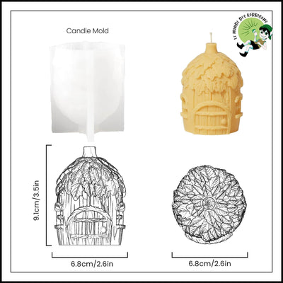 Moule en Silicone Créatif Maison de Fée - LZ0632 - Bougies rituelles à base cire naturelle