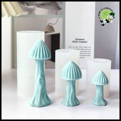 Moule en Silicone Mignon pour Bougie Forme de Champignon - Bougies rituelles à base cire naturelle