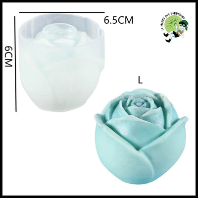 Moule en Silicone Pour Bougie Parfumée Bouquet de Roses - A-L - Bougies rituelles à base cire naturelle