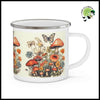 Mug Magique Champignon Papillon - Blanc / 301-400ml - Ustensiles de cuisine spécifiques aux champignons