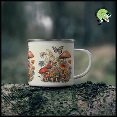 Mug Magique Champignon Papillon - Blanc / 301-400ml - Ustensiles de cuisine spécifiques aux champignons