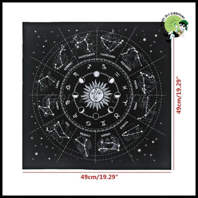 Nappe de Tarot des 12 Constellations - Kits d’initiation à la divination