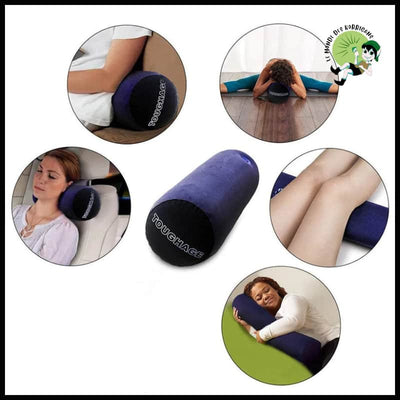 Oreiller de Yoga Gonflable Multifonctionnel - Cylindrique - Coussins méditation avec motifs naturels