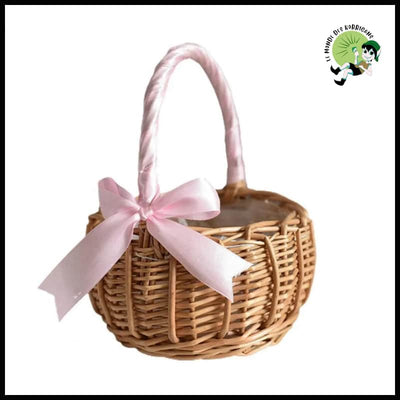 Panier Fleurs Tissé Rattan - panier