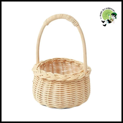 Panier Rond en Osier Dentelle - Beige - panier