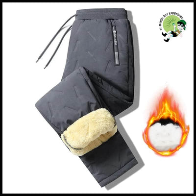 Pantalon Hiver Laine Agneau Chaud - Jambe Droite Gris / Asian L(Max 50Kg) - Pantalons résistants à l’eau et aux taches