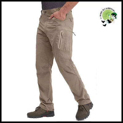 Pantalon Léger Été Hommes Activités Extérieures - Kaki / CN 2XL (36) - Pantalons résistants à l’eau et aux taches