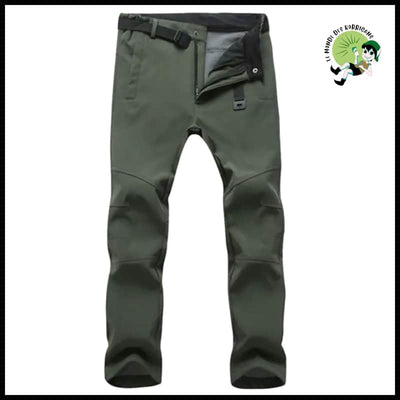 Pantalons Soft Shell Homme Chauds - Vert CW / M - résistants à l’eau et aux taches