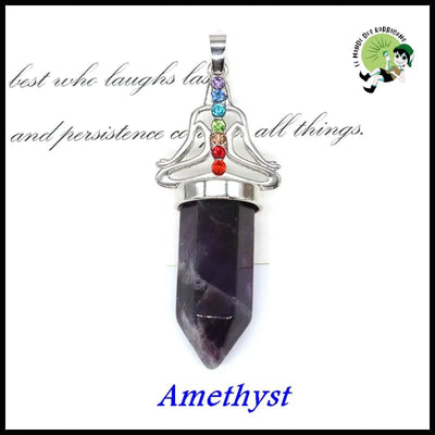 Pendentif en Pierres Naturelles pour Bijoux de Guérison - Améthyste / 1 PCS - Pendules divinatoires