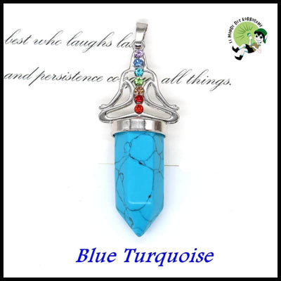 Pendentif en Pierres Naturelles pour Bijoux de Guérison - Bleu Turquoise / 1 PCS - Pendules divinatoires