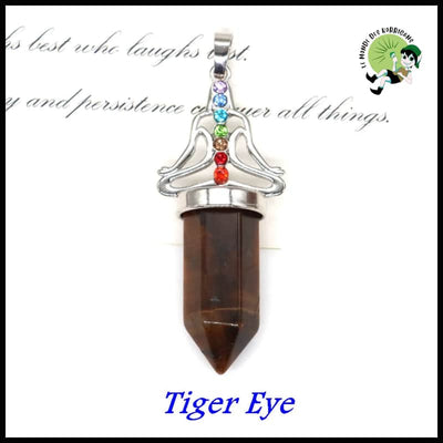 Pendentif en Pierres Naturelles pour Bijoux de Guérison - Oeil du Tigre / 1 PCS - Pendules divinatoires