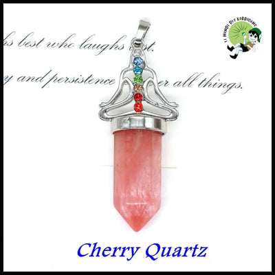 Pendentif en Pierres Naturelles pour Bijoux de Guérison - Quartz Cerise / 1 PCS - Pendules divinatoires