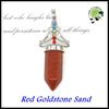 Pendentif en Pierres Naturelles pour Bijoux de Guérison - Sable Pierre Rouge / 1 PCS - Pendules divinatoires