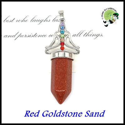 Pendentif en Pierres Naturelles pour Bijoux de Guérison - Sable Pierre Rouge / 1 PCS - Pendules divinatoires