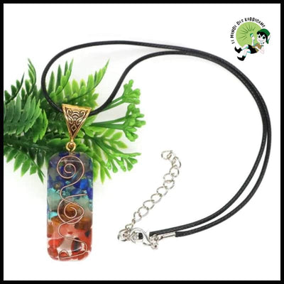 Pendentif Orgone Rétro à 7 Chakras en Pierre Naturelle - 01 / 1 PC - Pendules divinatoires