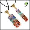 Pendentif Orgone Rétro à 7 Chakras en Pierre Naturelle - Pendules divinatoires