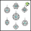 Pendentifs Chakra en alliage de zinc - Colliers avec pendentifs symboliques