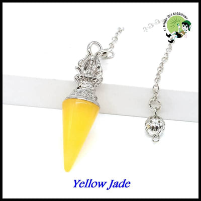 Pendule de guérison en cristal pour divination - Jaune Jade / 1 PC - Pendules divinatoires