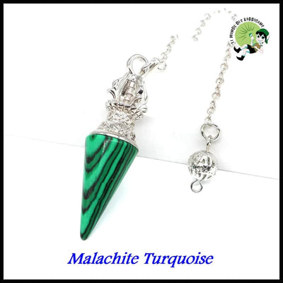 Pendule de guérison en cristal pour divination - Malachite Turquoise / 1 PC - Pendules divinatoires