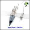 Pendule de guérison en cristal pour divination - Obsidienne Flocon Neige / 1 PC - Pendules divinatoires