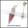 Pendule de guérison en cristal pour divination - Quartz Fraise / 1 PC - Pendules divinatoires