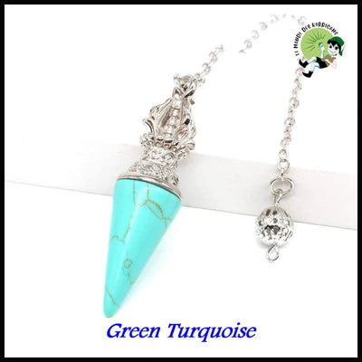 Pendule de guérison en cristal pour divination - Vert Turquoise / 1 PC - Pendules divinatoires