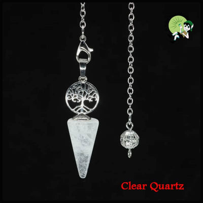 Pendule de l’Arbre Vie pour la Divination - Clear Quartz / 1 PCS - Pendules divinatoires