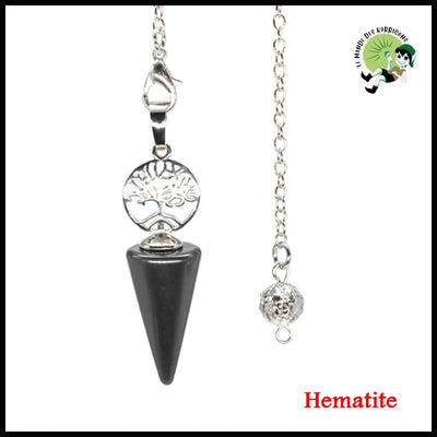 Pendule de l’Arbre Vie pour la Divination - Hematite / 1 PCS - Pendules divinatoires