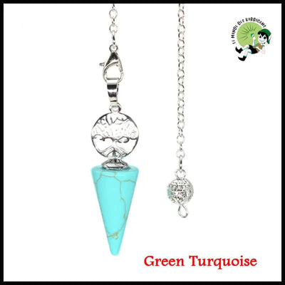 Pendule de l’Arbre Vie pour la Divination - Vert Turquoise / 1 PCS - Pendules divinatoires