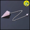 Pendule en Cristal de Quartz Rose - Pendules divinatoires