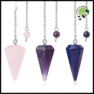 Pendule en Cristal de Quartz Rose - Pendules divinatoires