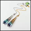 Pendule Fluorite Arc-en-ciel Naturel - Pendules divinatoires