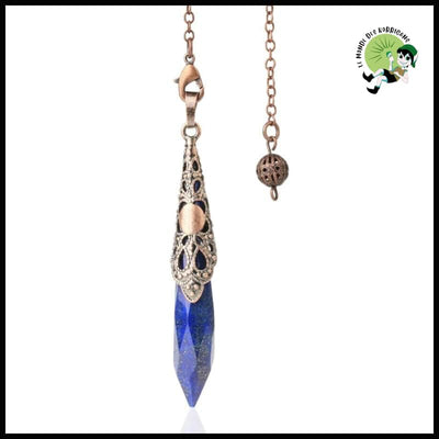 Pendule Spirituel en Cristal de Roche - Lapis Lazuli - Pendules divinatoires