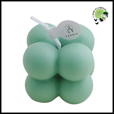 Petite Bougie Parfumée Mini Cube - Vert - Bougies rituelles à base de cire naturelle