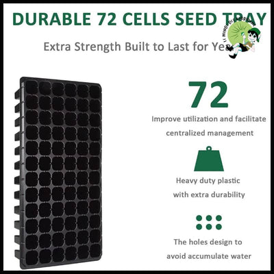 Plateau de Germination Robuste 50/72 Cellules - Paquet 10 72 Trous - Kits culture champignons à domicile