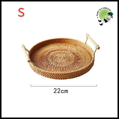 Plateau Rond en Osier - 22cm / 1pcs - panier