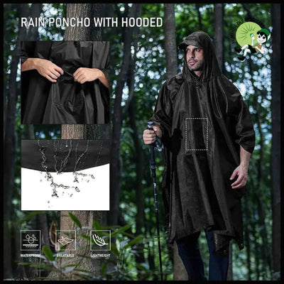 Poncho de pluie polyvalent portable - Imperméables et KWAY