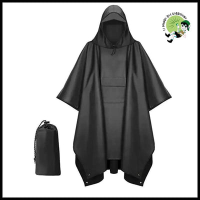 Poncho de pluie polyvalent portable - Noir - Imperméables et KWAY