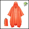 Poncho de pluie polyvalent portable - Orange - Imperméables et KWAY