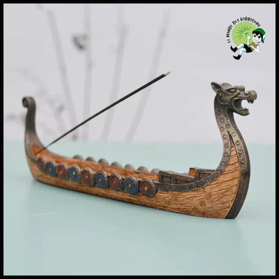 Porte-encens Bateau Dragon Sculpté à la Main - artistiques et ésotériques