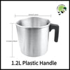 Pot de Coulée pour Bougies 32oz en Acier Inoxydable 304 - 1.2L Poignée Plastique - rituelles à base cire naturelle