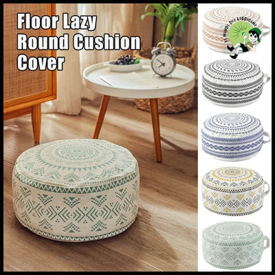 Pouf Marocain de Luxe en Coton - Coussins méditation avec motifs naturels